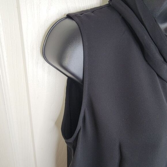 Theory draped tie shell classic black silk camisole size Small - Picture 4 of 9